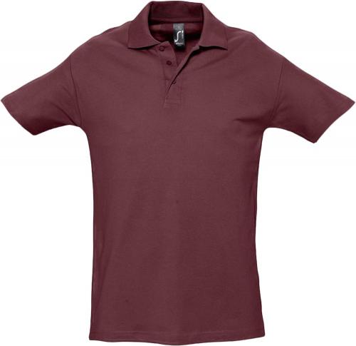 Рубашка поло мужская Spring 210 бордовая, размер L