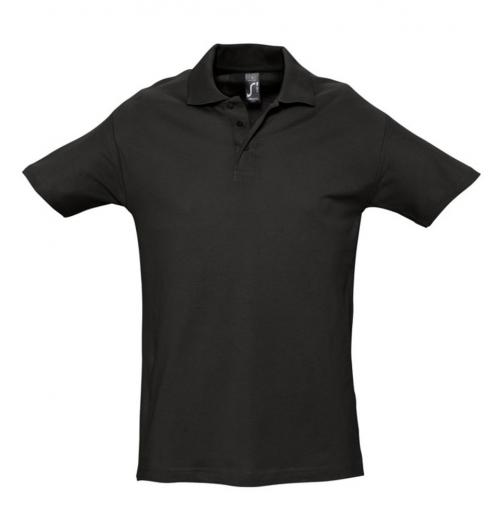 Рубашка поло мужская Spring 210 черная, размер 4XL