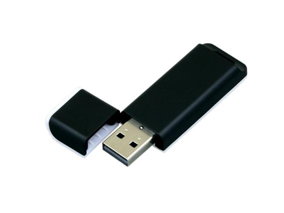 USB 2.0- флешка на 64 Гб с оригинальным двухцветным корпусом