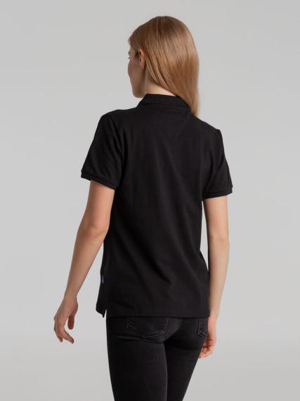 Рубашка поло женская Sunset черная, размер XXL