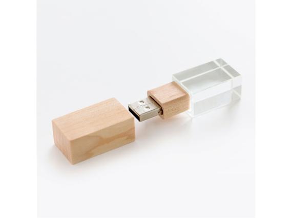 USB 2.0- флешка на 32 Гб кристалл дерево