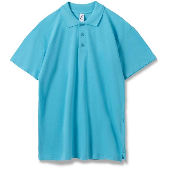 Рубашка поло мужская Summer 170 бирюзовая, размер S