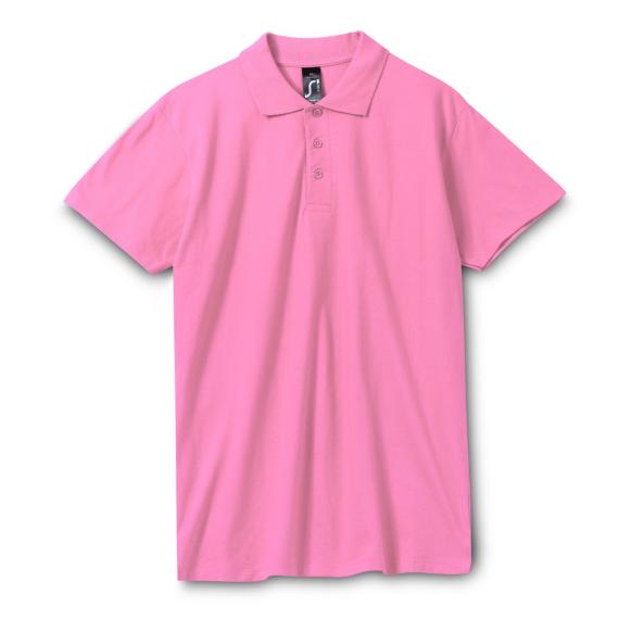 Рубашка поло мужская Spring 210 розовая, размер L