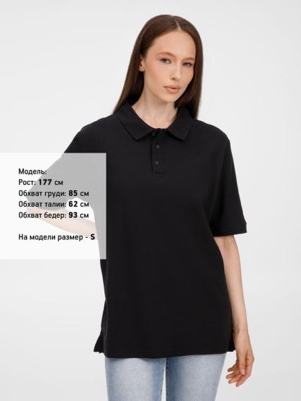Рубашка поло унисекс Upswing, черная, размер XXL