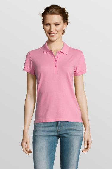Рубашка поло женская People 210 "розовая орхидея", размер S