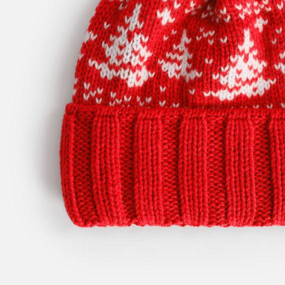 Шапка Holidale, красная с молочным