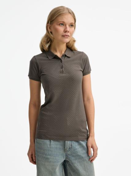 Рубашка поло женская Brandy Women темно-серый с белым, размер XS