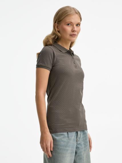 Рубашка поло женская Brandy Women темно-серый с белым, размер XS