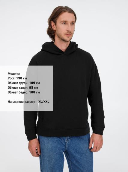 Худи оверсайз унисекс Tolla, черное, размер XS/S
