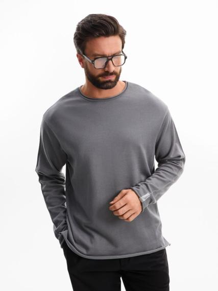 Лонгслив унисекс Siluetti Fuori, серый, размер S/M