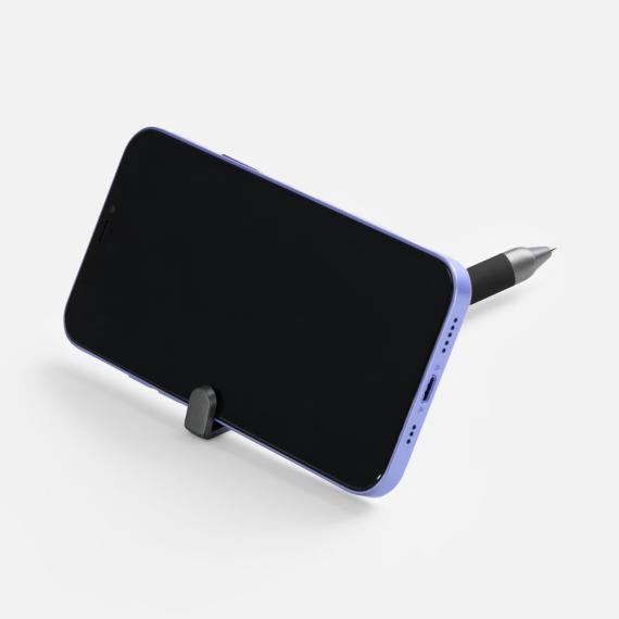 Ручка шариковая Standic с подставкой для телефона, черная