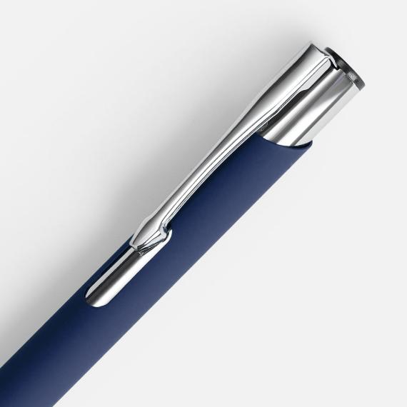 Ручка шариковая Keskus Soft Touch, темно-синяя