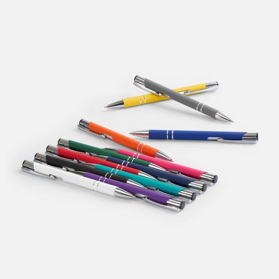 Ручка шариковая Keskus Soft Touch, зеленая