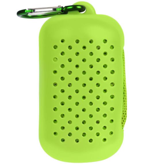 Охлаждающее полотенце Narvik в силиконовом чехле, зеленое яблоко