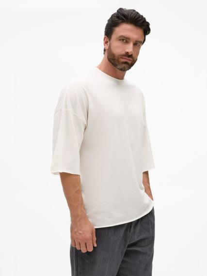 Футболка унисекс T1, молочно-белая, размер XL/XXL