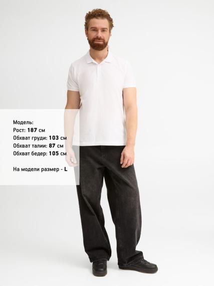 Рубашка поло мужская Brandy Men, белая с темно-синим, размер M