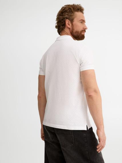 Рубашка поло мужская Brandy Men, белая с темно-синим, размер M