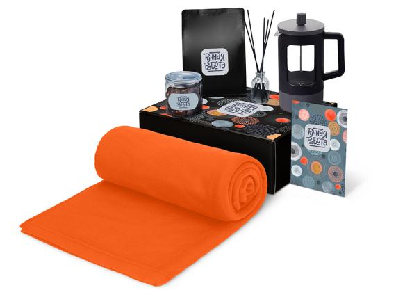 Подарочный набор «Re:y. Vive» с пледом, френч-прессом и кофе