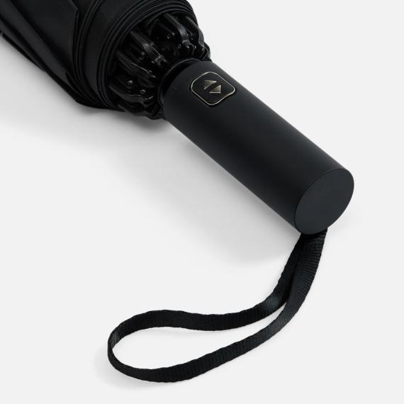 Зонт обратного сложения twoGether с двойным куполом, черный