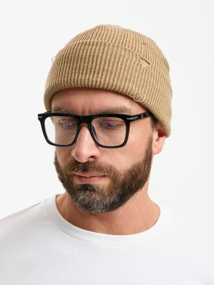 Шапка Ribelle, коричнево-бежевый меланж