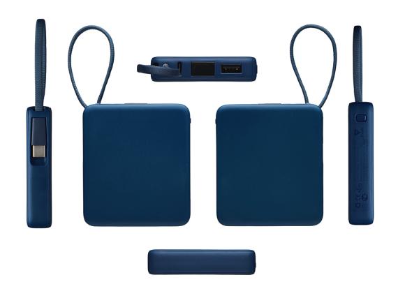 Внешний аккумулятор со встроенным кабелем USB-C «Дэнси», 5000 мАч