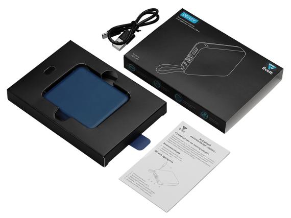 Внешний аккумулятор со встроенным кабелем USB-C «Дэнси», 5000 мАч