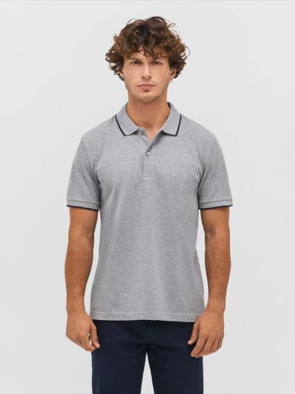 Рубашка поло унисекс Palermo, черная с белым, размер M