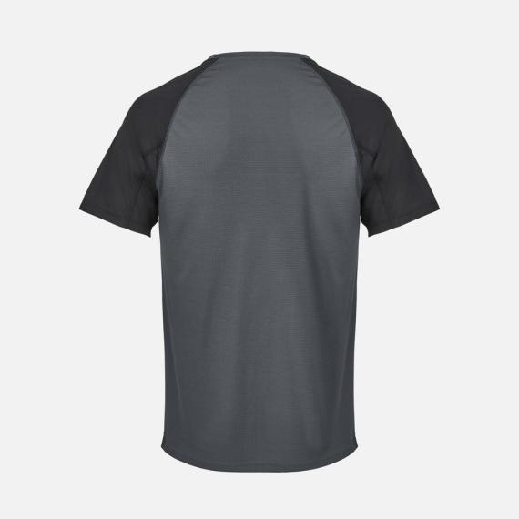 Футболка спортивная унисекс Vortex, черная с темно-серым, размер XL