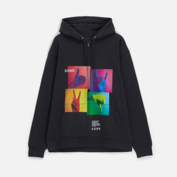 Толстовка унисекс Carter, черная, размер S