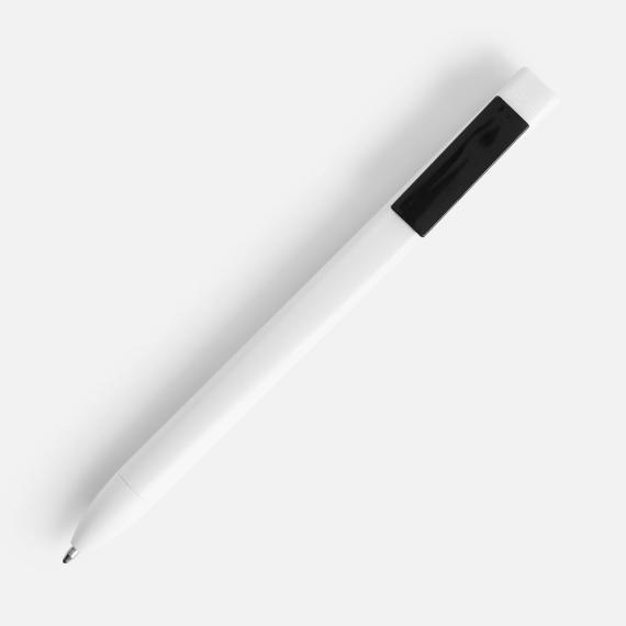 Ручка шариковая Swiper SQ, белая с черным